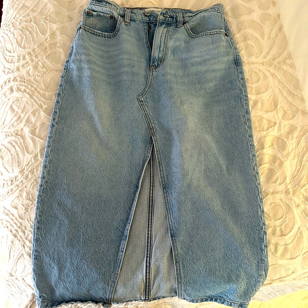 Abercrombie Denim Midi Skirt